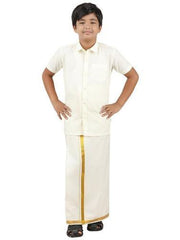 Ramraj Boys Double Layer Dhoti Cream - Daily Needs Products