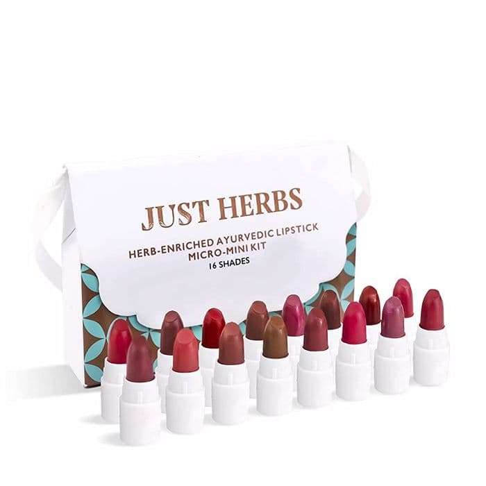 Just Herbs Herb Enriched Ayurvedic Lipstick Micro-Mini Kit