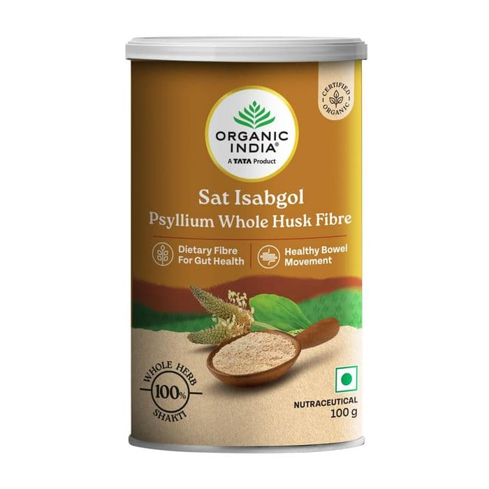 Organic India Sat Isabgol Psyllium Whole Husk Powder