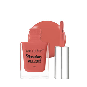 Swiss Beauty Moist Heist Shimmer Lip Oil Luminous Shine , Hydrating & Lightweight - 3 Orange Alert