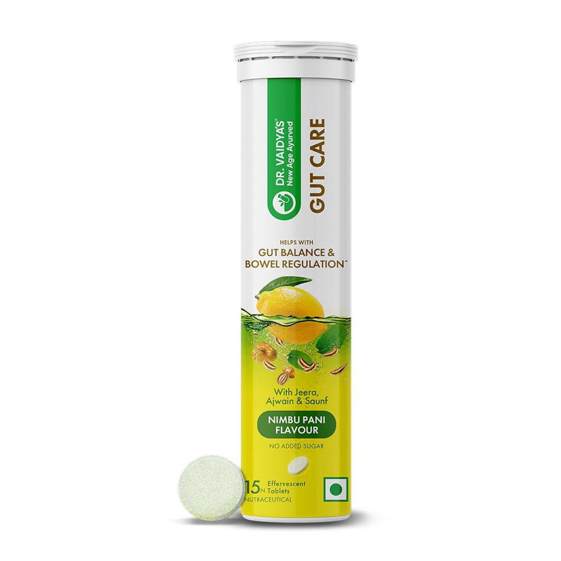 Dr.Vaidya's Gut Care Effervescent Tablets - 15 Tablets