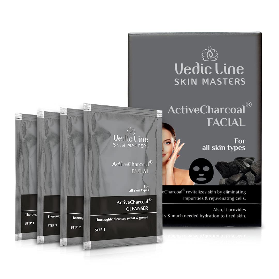 Vedic Line Active Charcoal Facial Kit - 39 ML