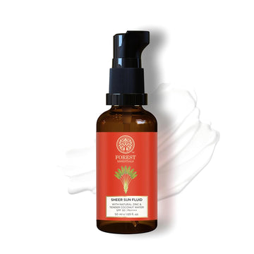 Forest Essentials Sun Fluid Tender Coconut Water With Turmeric & Basil Leaf SPF 50|PA + + 50 ML (Sunscreen)