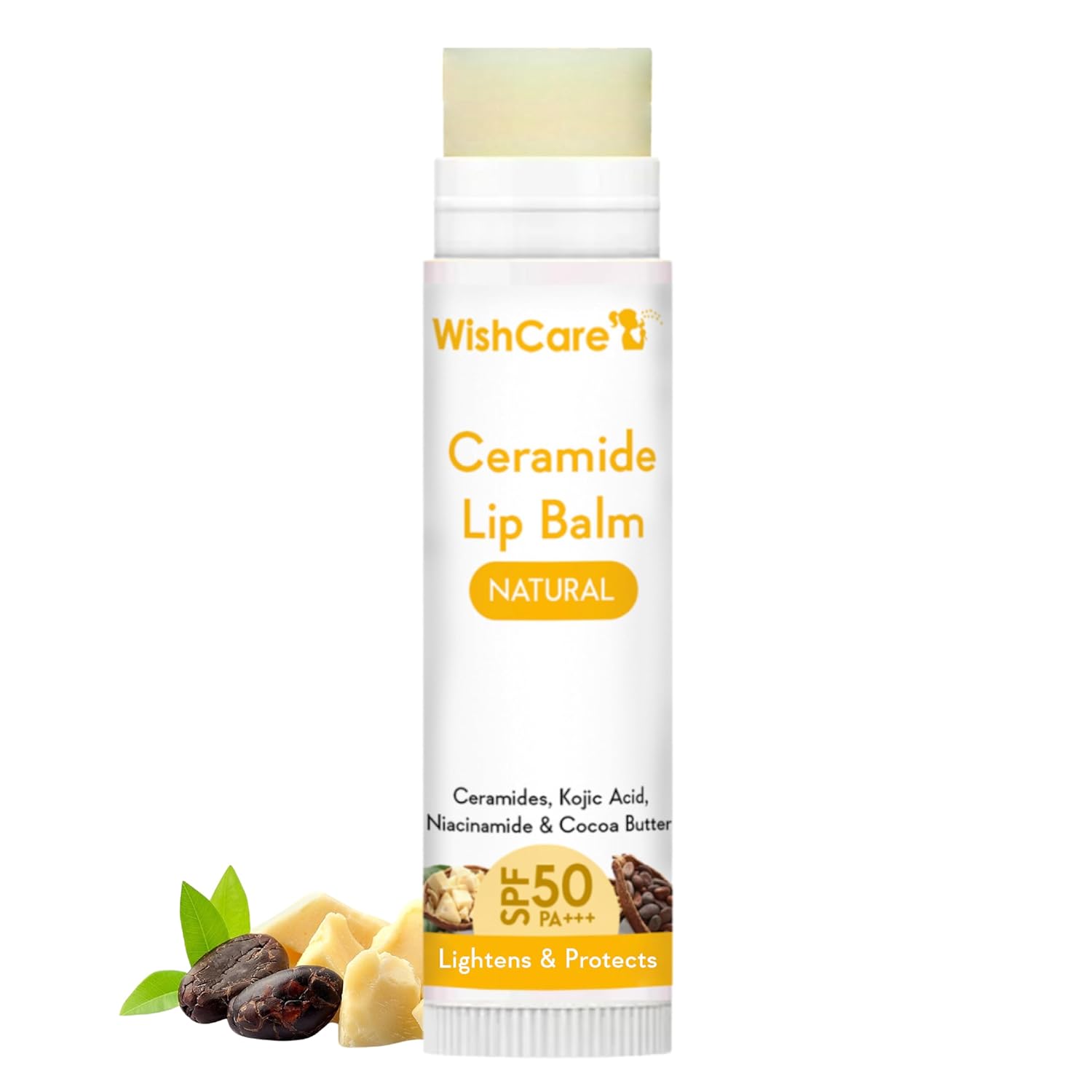 WishCare Ceramide Untinted Natural Lip Balm - 5 GM