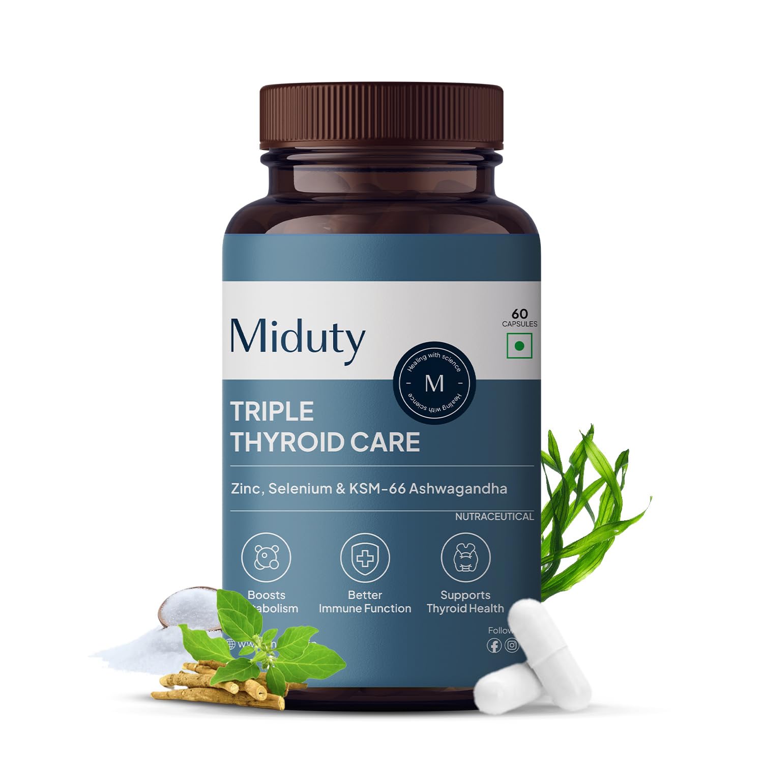Miduty Triple Thyroid Care Capsule - 60 Capsules