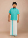 Alaya Cotton MC Junior Readymade Fancy Dhoti & Shirt Set - Daily Needs Products
