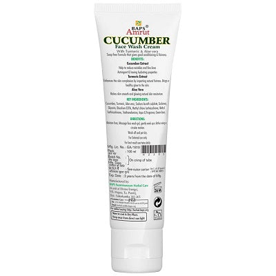 Baps Amrut Cucumber Face Wash Cream - 100 ML