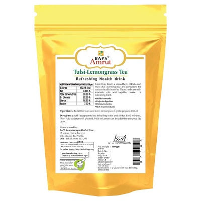 Baps Amrut Tulsi - Lemongrass Tea - 100 GM
