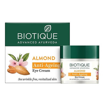 Biotique Advanced Ayurveda Bio Almond Soothing & Nourishing Eye Cream - 15 GM