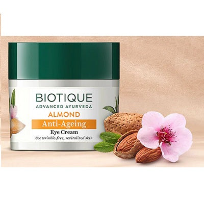 Biotique Advanced Ayurveda Bio Almond Soothing & Nourishing Eye Cream - 15 GM