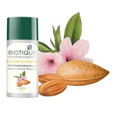 Biotique Advanced Ayurveda Bio Almond and Cashew Fresh Replenishing Hair Serum - 40 ML