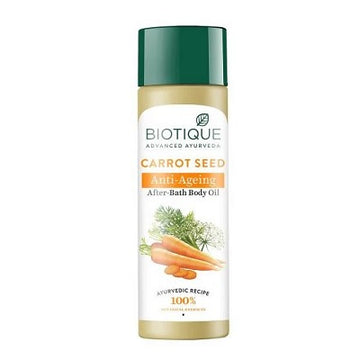 Biotique Advanced Ayurveda Bio Carrot Seed Anti-Aging After-Bath Body Oil - 120 ML