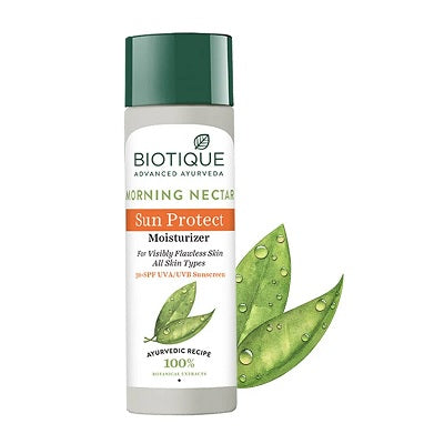 Biotique Advanced Ayurveda Bio Morning Nectar Visibly Flawless Sun Protector 30+SPF UVA/UVB Sunscreen - 120 ML