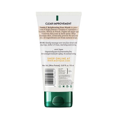 Biotique Advanced Organics Clear Improvement Vitamin C Brightening Face Wash - 150 ML
