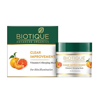 Biotique Advanced Organics Clear Improvement Vitamin C Sleeping Mask - 50 GM