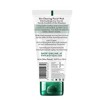 Biotique Advanced Organics Tea Tree Skin Clearing Facial Wash - 150 ML