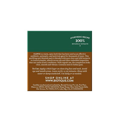 Biotique Bio Clove Purifying Anti Blemish Face Pack - 75 GM