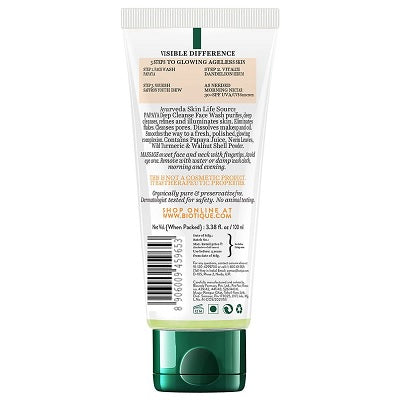 Biotique Bio Papaya Deep Cleanse Visibly Glowing Skin Face Wash - 100 ML