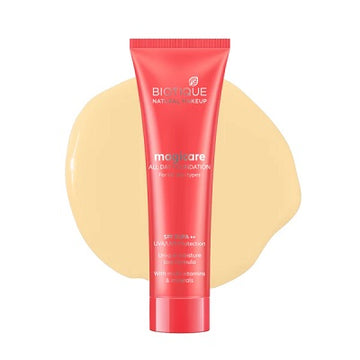 Biotique Natural Makeup Magicare All Day Foundation SPF 15 PA++ Seashell F601 - 30 ML