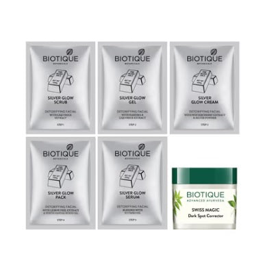 Biotique Silver Complete 6 Step Facial Kit - 65 GM