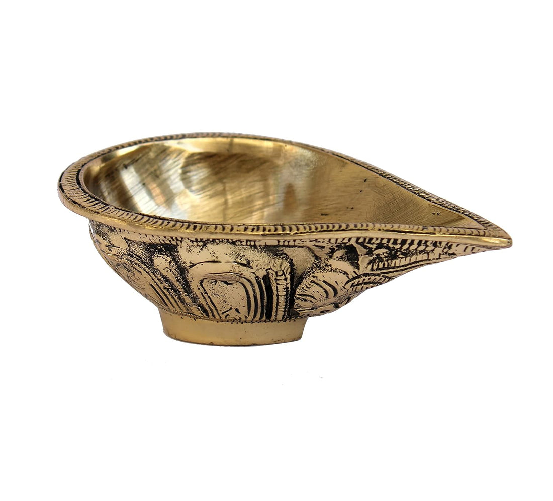 Brass Diya Deepam Oil Lamp - 4.5 Inch - Daily Needs Products