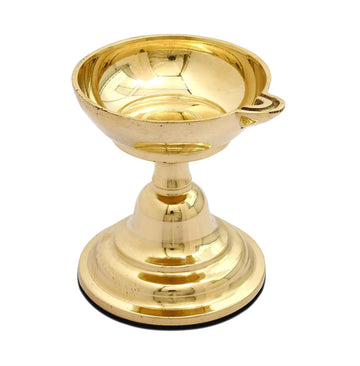 One Faced Antique Brass Dasara Panti with Stand - Daily Needs Products