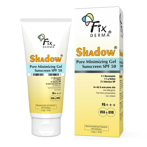 Fixderma Shadow Pore Minimizing Gel Sunscreen SPF 50 - 50 GM
