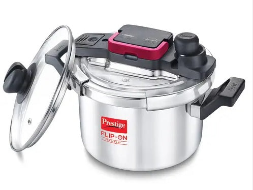 Prestige Flip_On Tri-Ply Svachh Stainless Steel Pressure Cooker - Daily Needs Products