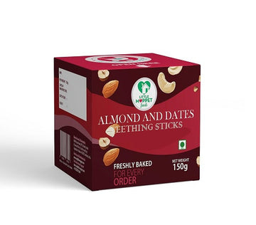 Little Moppet Foods Almond and Dates Teething Sticks - 150 GM