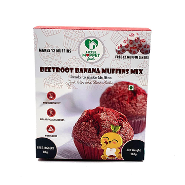 Little Moppet Foods Beetroot Banana Muffin Mix - 240 GM