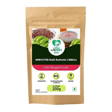 Little Moppet Foods Sprouted Ragi Banana Cereal - 200 GM