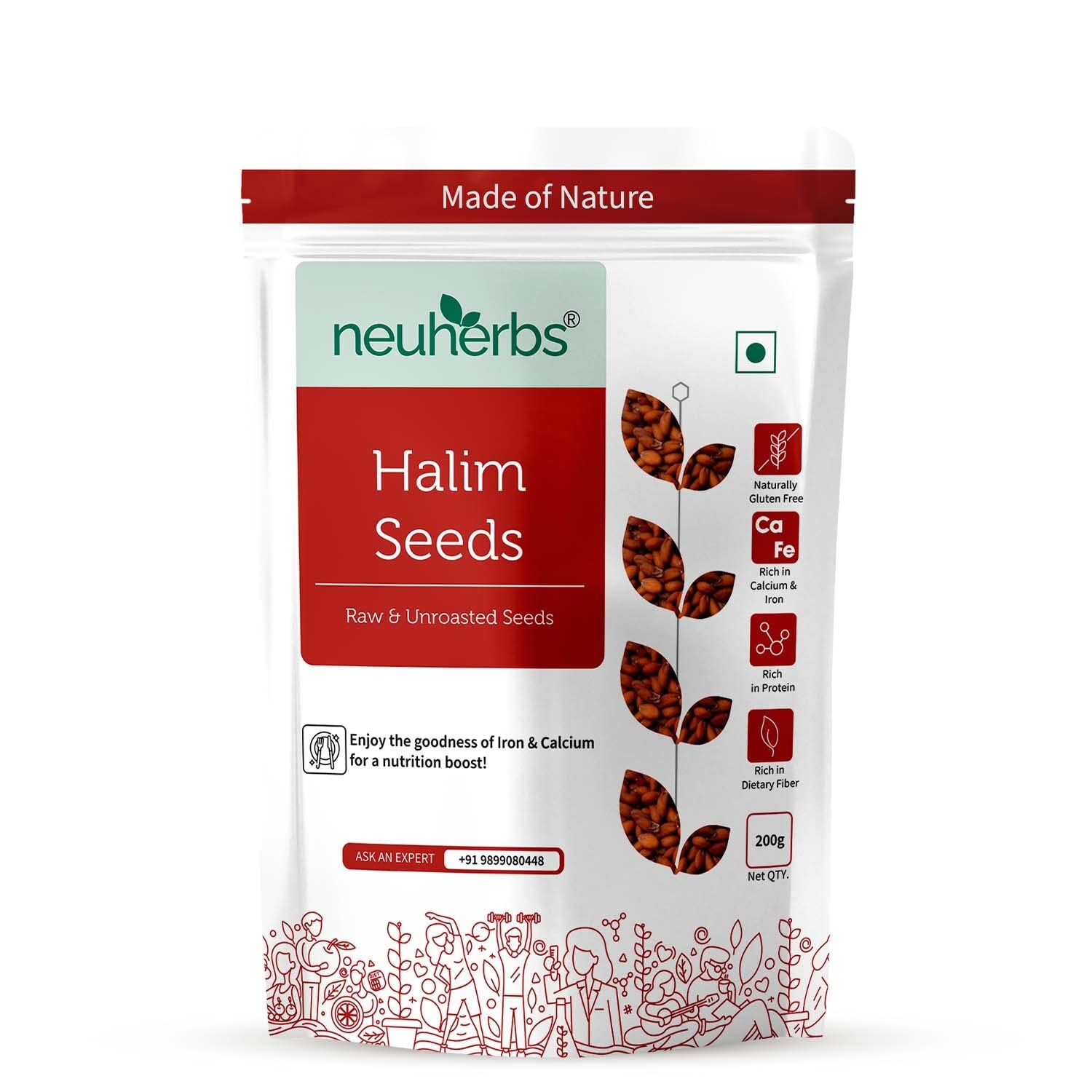 neuherbs Raw & Unroasted Halim Seeds