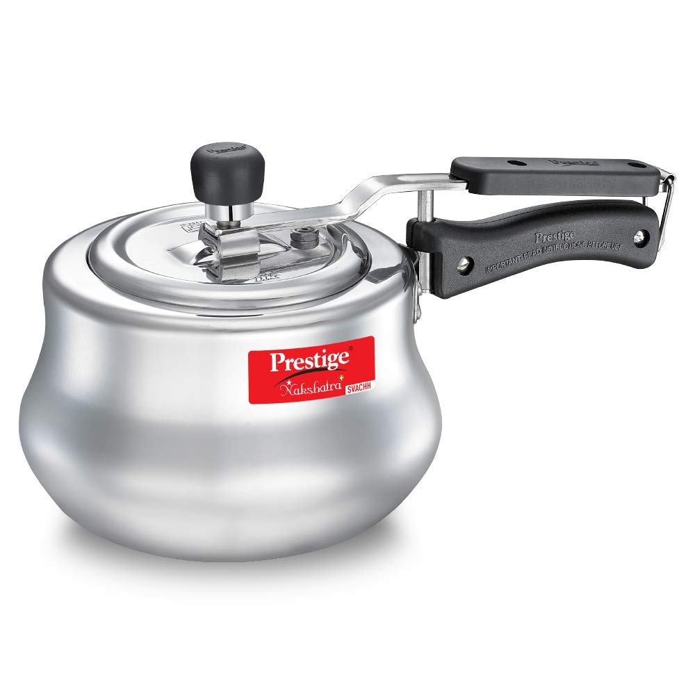 Prestige Nakshatra Plus Svachh Aluminium Inner lid Pressure Handi Silver - Daily Needs Products