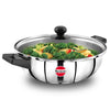 Hawkins Stainless Steel Cook n Serve Frying Pan with Glass Lid - 3 L - Daily Needs Products