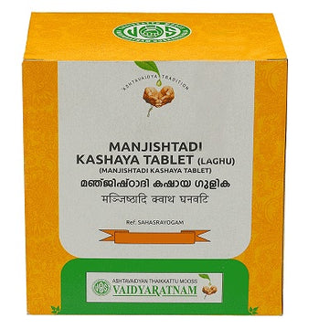 Vaidyaratnam Manjishtadi Kashaya Gulika Tablet (Laghu) - 100 Tabs