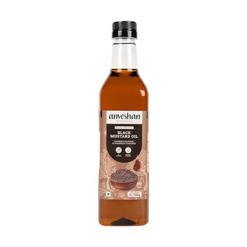 Anveshan Wood Pressed Black Mustard Oil - 1 L