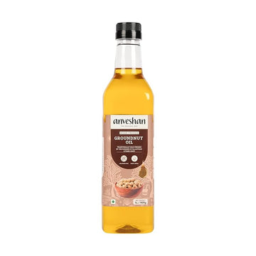 Anveshan Wood Pressed Groundnut Peanuts Oil - 1 L