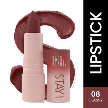 Swiss Beauty Matte Long Lasting Stay Maxx Lip Crayon Lipstick Matte Finish - Artist Nude