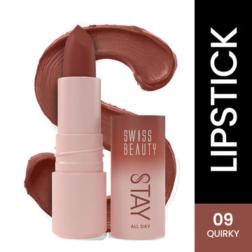Swiss Beauty Matte Long Lasting Stay Maxx Lip Crayon Lipstick Matte Finish - Ash Red