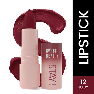 Swiss Beauty Matte Long Lasting Stay Maxx Lip Crayon Lipstick Matte Finish - Brownie Point