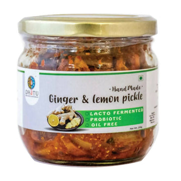 Dhatu Organics & Naturals Oil Free Ginger Lemon Pickle