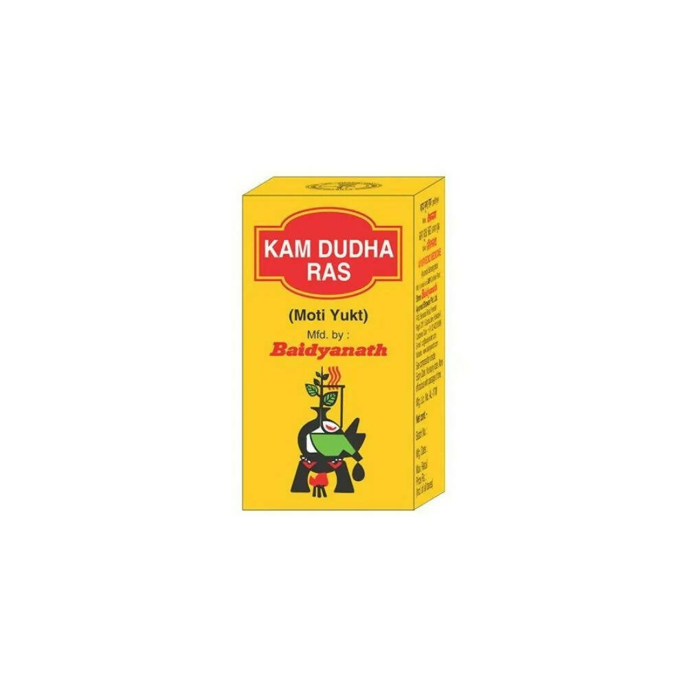 Baidyanath Jhansi Kamdudha Ras (Moti. Yukta) - 10 Tabs