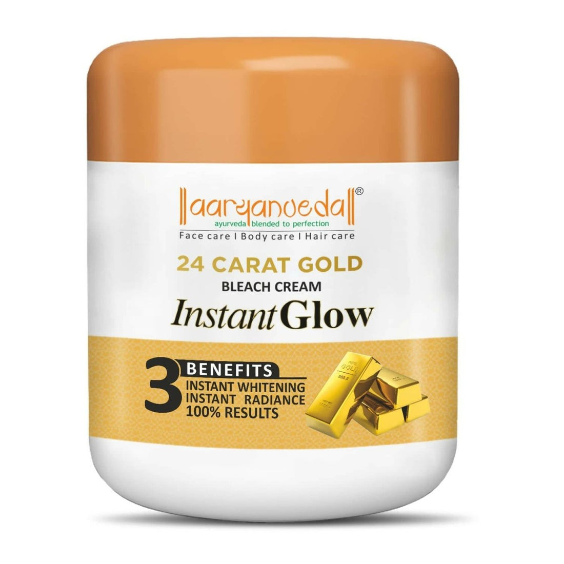 Aaryanveda 24 Carat Gold Bleach Cream - 250 GM
