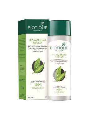 Buy Biotique Bio Morning Nectar 30 SPF Sunscreen Ultra Soothing Face Lotion online Australia [ AU ] 