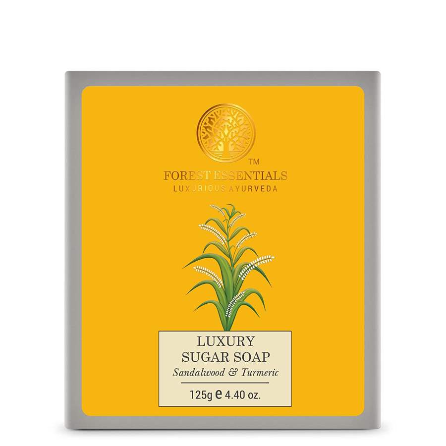 Buy Forest Essentials Luxury Sugar Soap Sandalwood & Turmeric 125g online Australia [ AU ] 