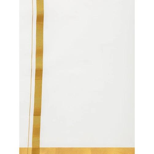 Buy Ramraj Cotton Single Dhoti Cream with Gold jari 1/2 online Australia [ AU ] 