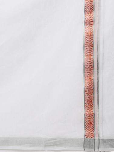 Buy Ramraj Cotton Double Dhoti White with Embroidered No5265 Fancy online Australia [ AU ] 