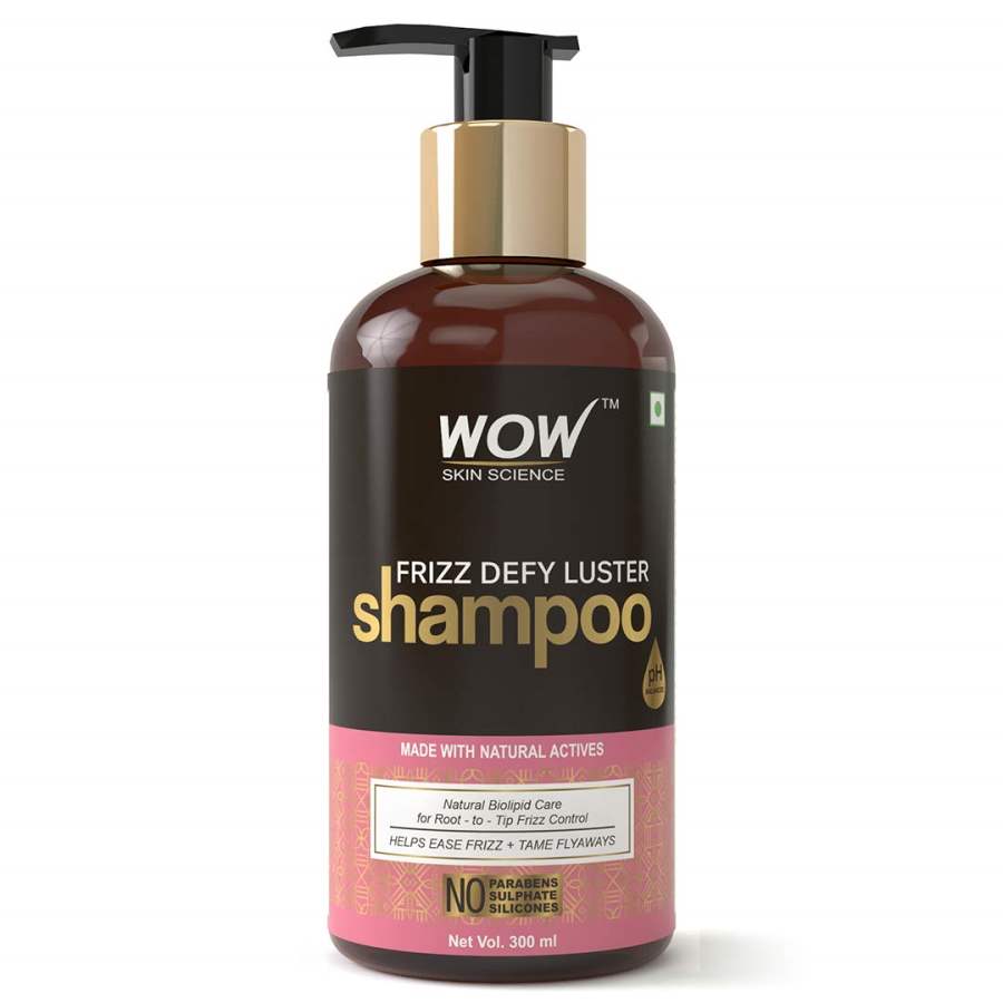 Buy WOW Frizz Defy Luster No Parabens, Sulphate & Silicone Shampoo
