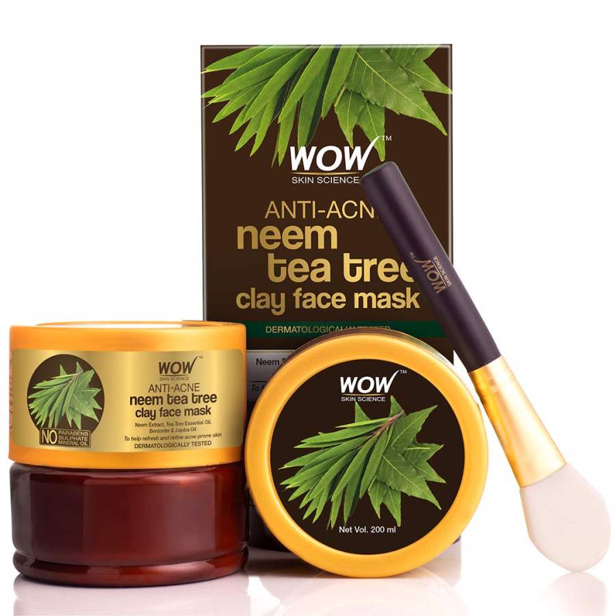 Buy WOW Skin Science Anti-Acne Neem & Tea Tree Clay Face Mask online Australia [ AU ] 