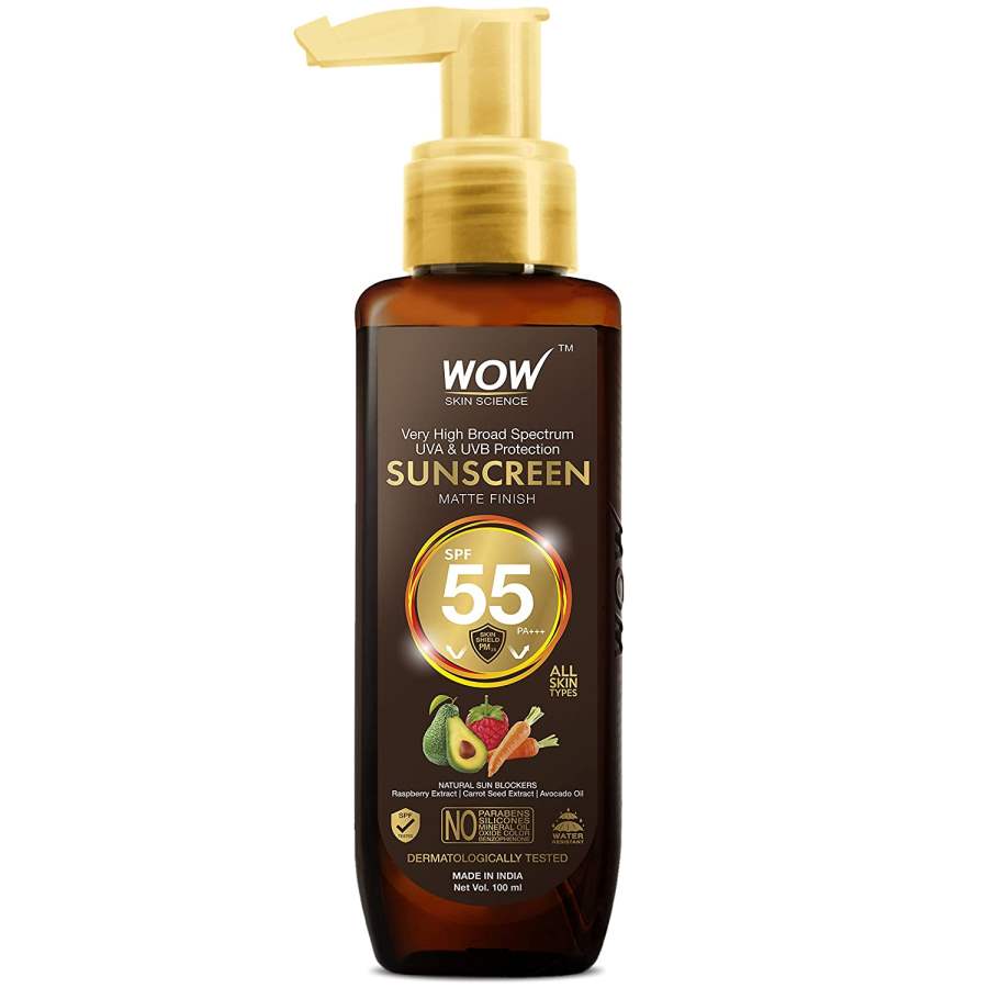 Buy WOW Skin Science Sunscreen Matte Finish - Spf 55 Pa+++ - 100ml online Australia [ AU ] 